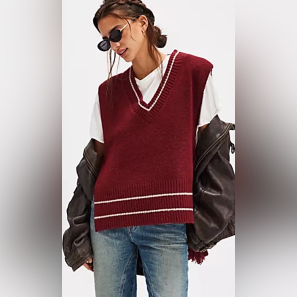 Free people All Star Stripe Poncho NWOT
